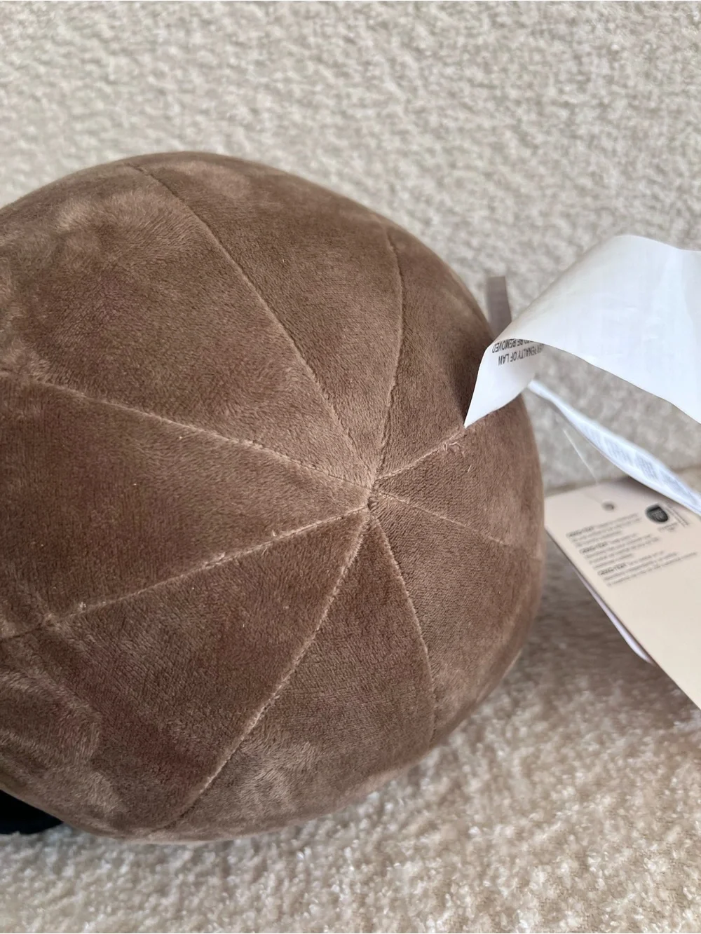 West Elm Kids NWT Acorn Pillow Plush Brown Toy